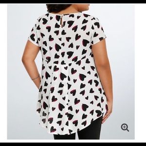Torrid | heart print short sleeve top